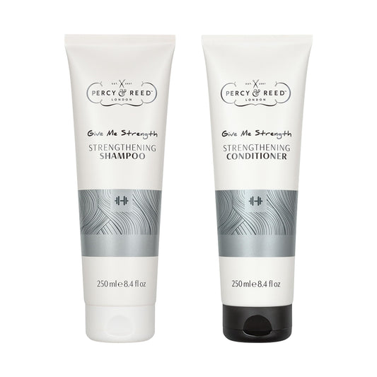 Percy & Reed Give Me Strength Shampoo & Conditioner Duo - Reduces Breakage, Builds Strength & Thickness, Deeply Moisturises, Suitable for Dry &