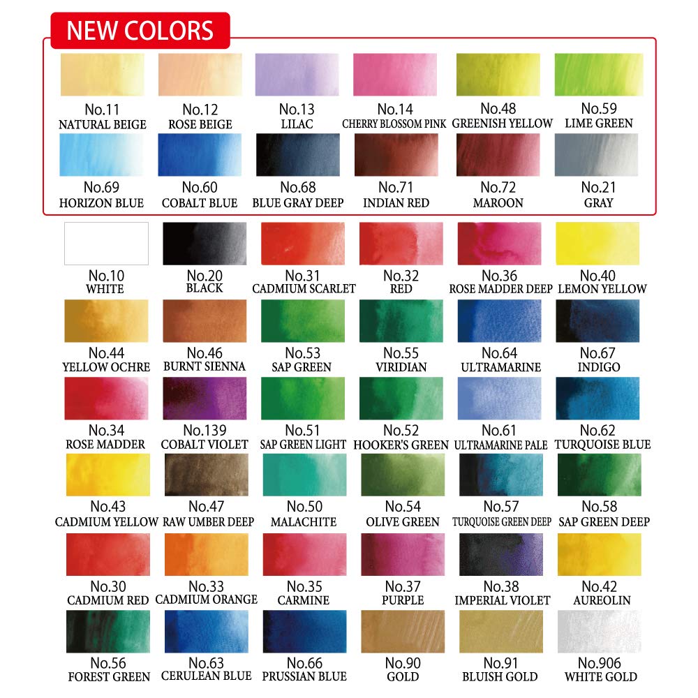 Kuretake ZIG GANSAI TAMBI watercolor set (48 colors set)