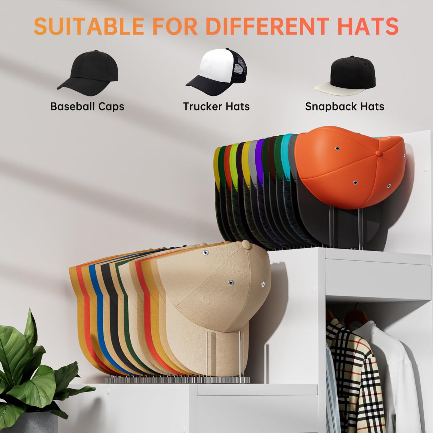 AFAjwsc Hat Organizer and Display Stand for 12 Caps, Baseball Cap Holder