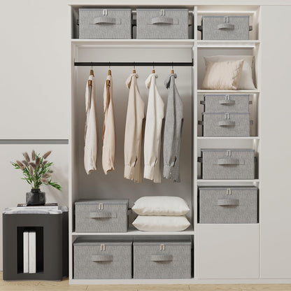 ENUMAIL Underbed Storage Boxes with Zippers,38x26x15cm,Grey,2 Pack
