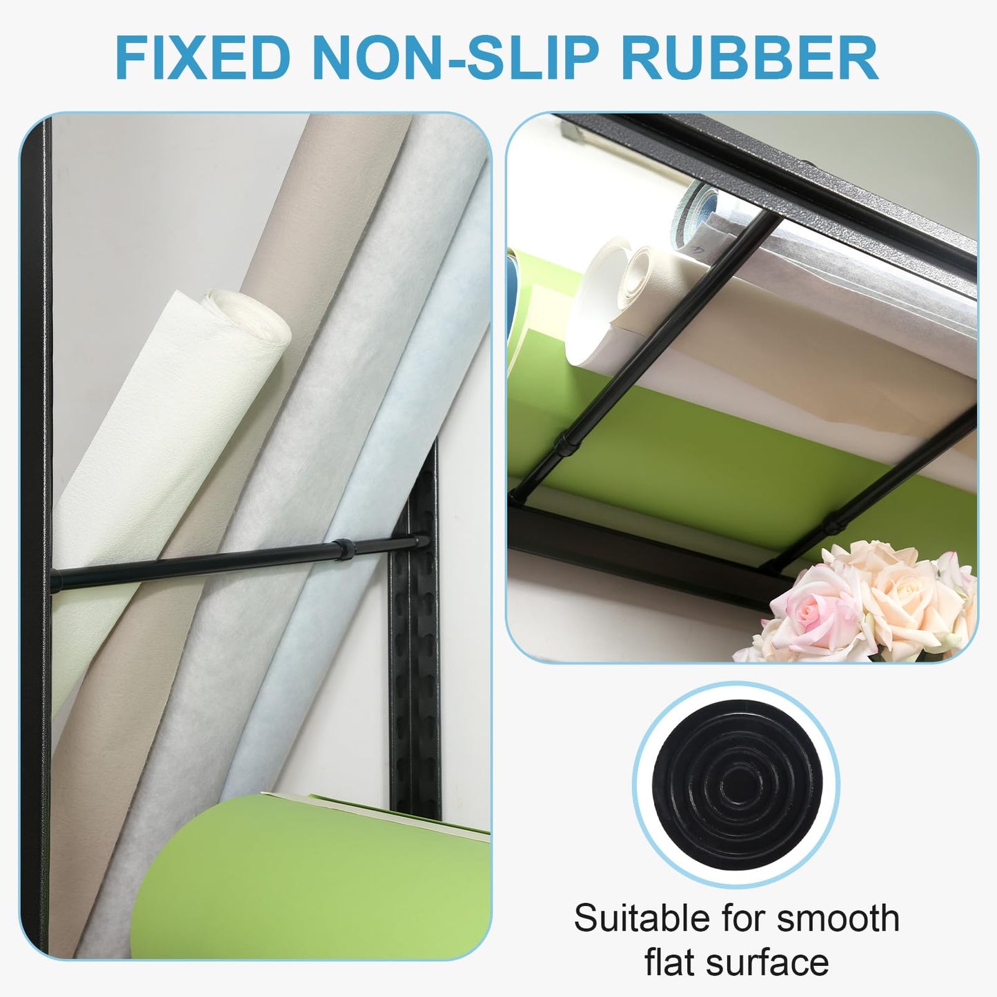GOOWIN 40-70cm Tension Rod,3 Pcs Tension Rods for Curtains,No Drilling Spring Adjustable Small Tension Rod for Curtain,Bookshelf,Cupboard,Wardrobe
