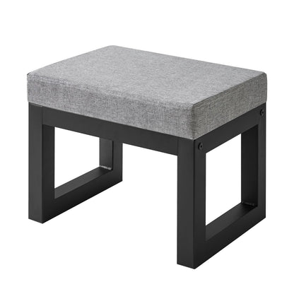 IBUYKE Small Foot Stool with Padded Seat, Pouffe Stool Change Shoe Footrest, Ottoman Footrest Extra Seating for Entryway for Living Room Bedroom