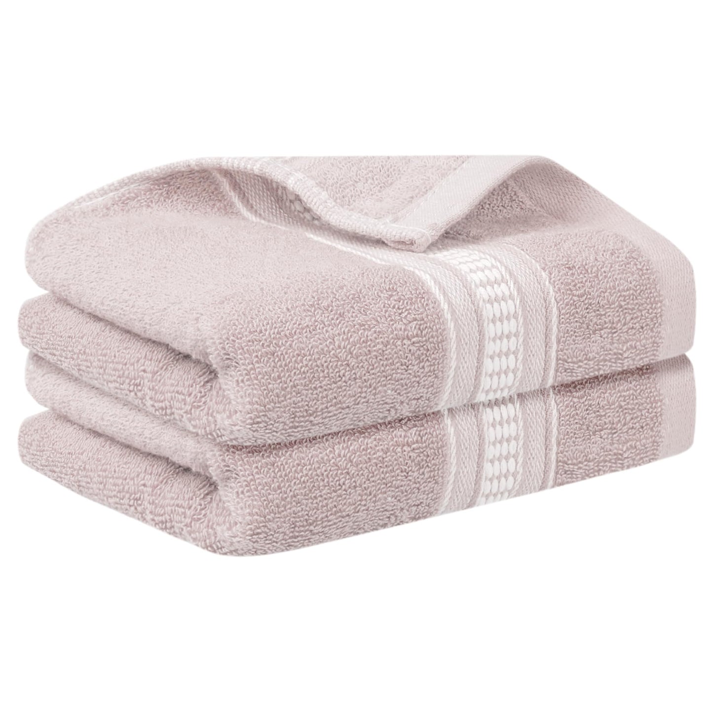 HMETOL 2 Pack Plaid Pattern Comfort and Absorbent Hand Towel Set