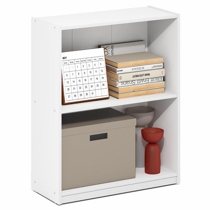 Furinno GRUEN Book Shelf, 2-Tier Small Bookshelf, Bookcase with Open Shelf, 21.1 x 55.4 x 68.6 cm, for Organization and Storage, for Living Room
