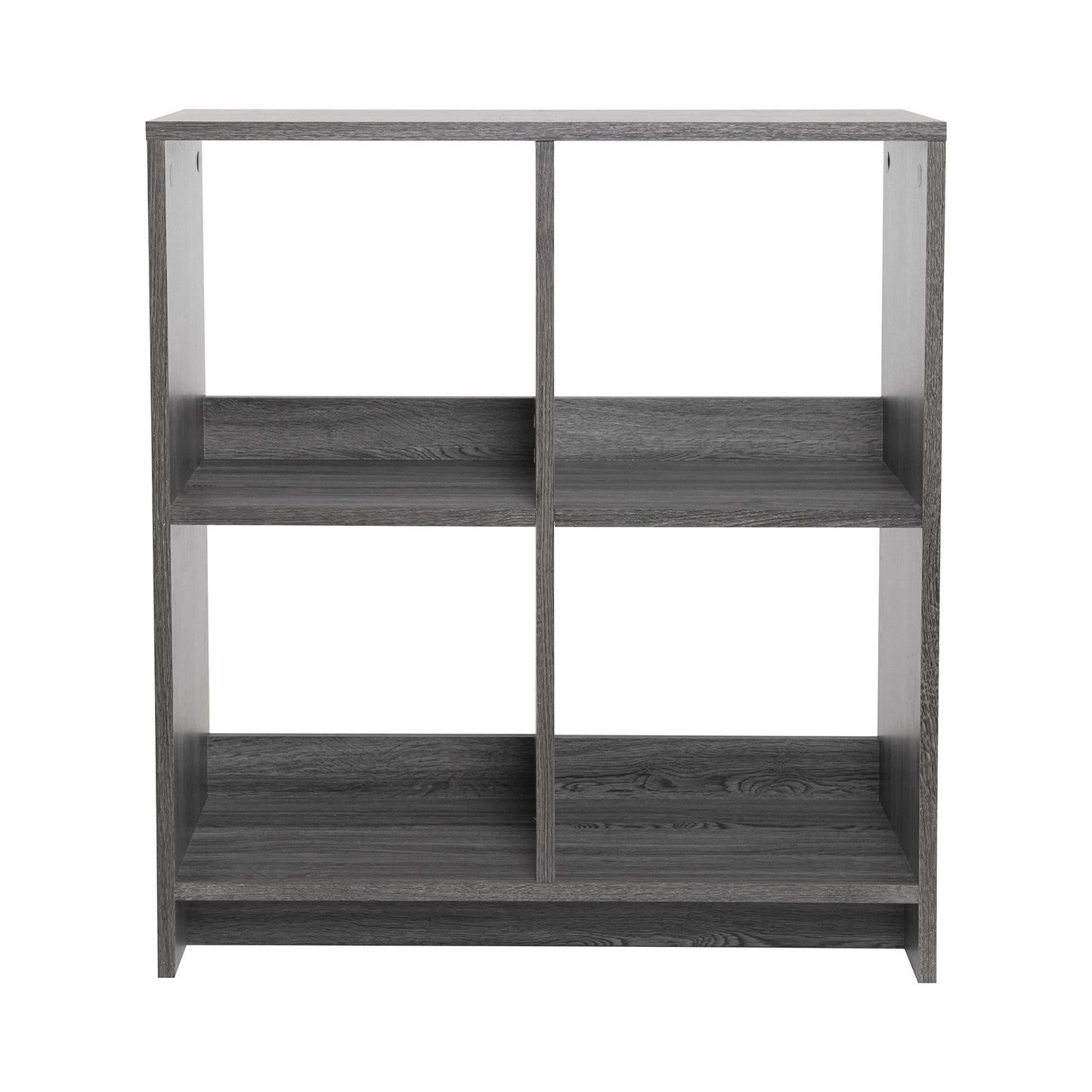 Iris Ohyama,Wooden Open Shelf, 4 Cube storage unit, Organiser, Modern design, Living room, Bedroom, Study room,WOS-4 - Grey Oak
