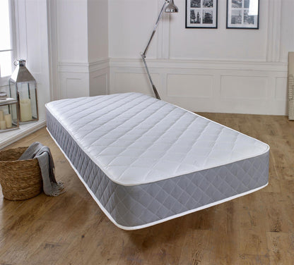 Extreme Comfort Spring Coil Diamond Grey Essentials Mattress | 3ft Single (90cm x 190cm) | Foam Free Spring Coil | Plush Feel | Cooltouch Plus Sleep