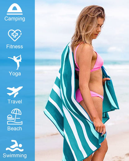 Victoper Microfiber Beach Towel Quick Drying 200 * 90cm Sand Free Soft Compact Lightweight Beach Towels for Adults Ideal for Swimming Beach Yoga