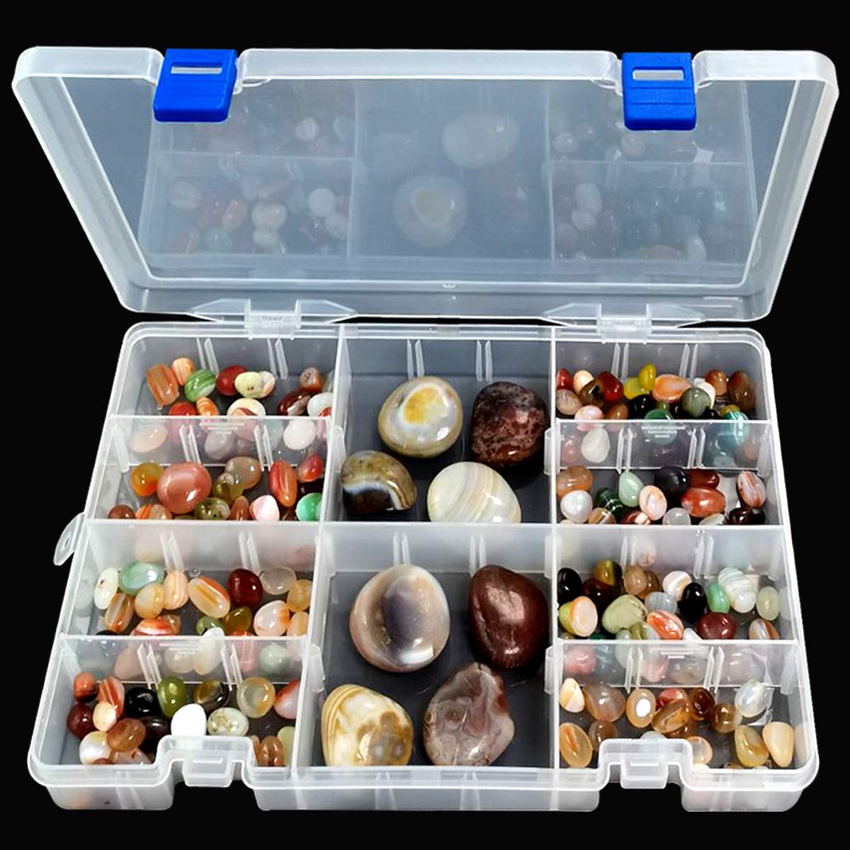 DARUITE 34 Grids Craft Storage Boxes with Compartments, Tackle Box, 3 PCS