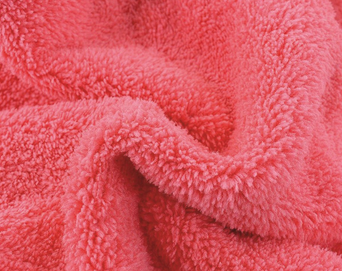 Topkey Microfiber Hair Turban Towel Wrap Super Absorbent Hair Towel for Kids and Adults for Long Short Hair Drying-Pink