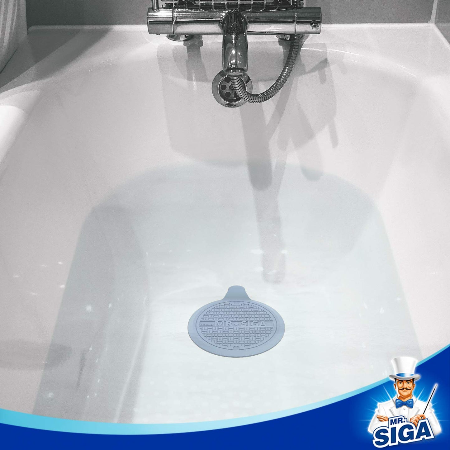 MR.SIGA Silicone Bathtub Stopper, Drain Stopper for Shower, Sink, 3 Pack