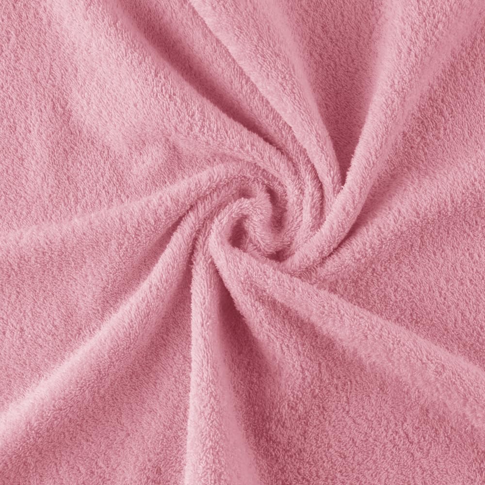 RIZO Top Towel - Set of 1 Shower Towel - Bath Towels - 100% Combed Cotton - 600 g/m2 - Measure 70 x 140 cm - Coral