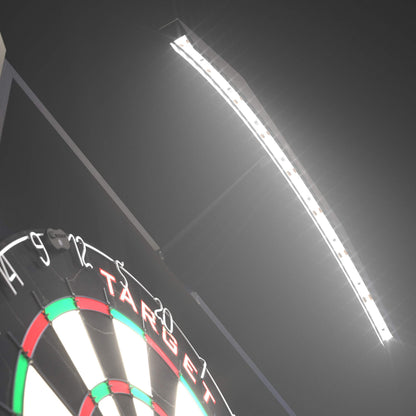 Target Darts Arc Dartboard Lighting System Home Cabinet Set - Includes World Champions Dartboard and 2 Sets of Darts ,Black