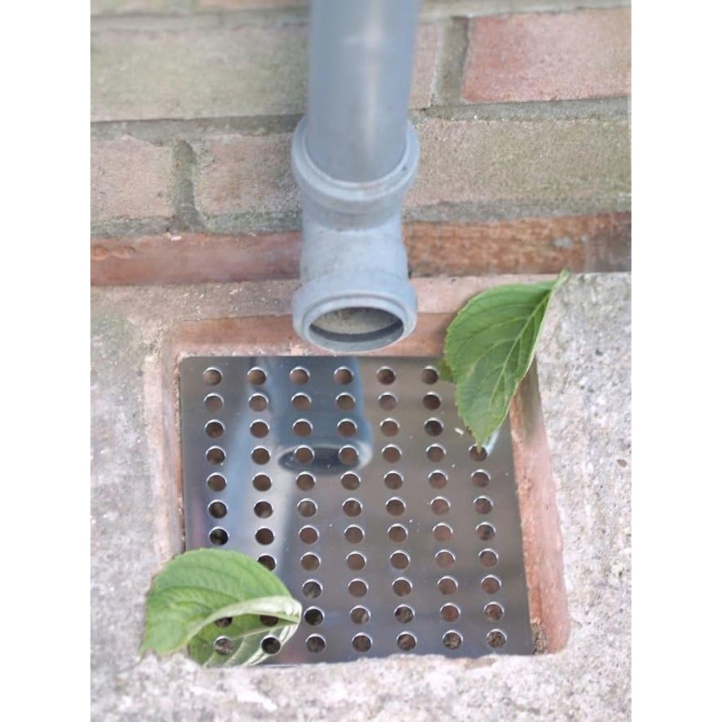 Lime Shop 2-Pack 15x15 Centimeter Rustproof Stainless Steel Swirl Drain Covers - Hopper Lids - Outdoor Drain Cover - Metal Drain Covers Outdoor