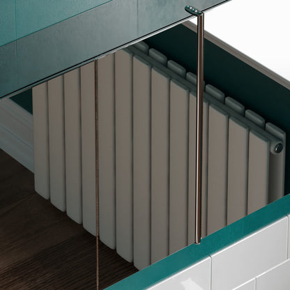 Bath Vida Tiano Bathroom Cabinet Triple Mirror Wall Mounted Stainless Steel Modern Storage Cupboard