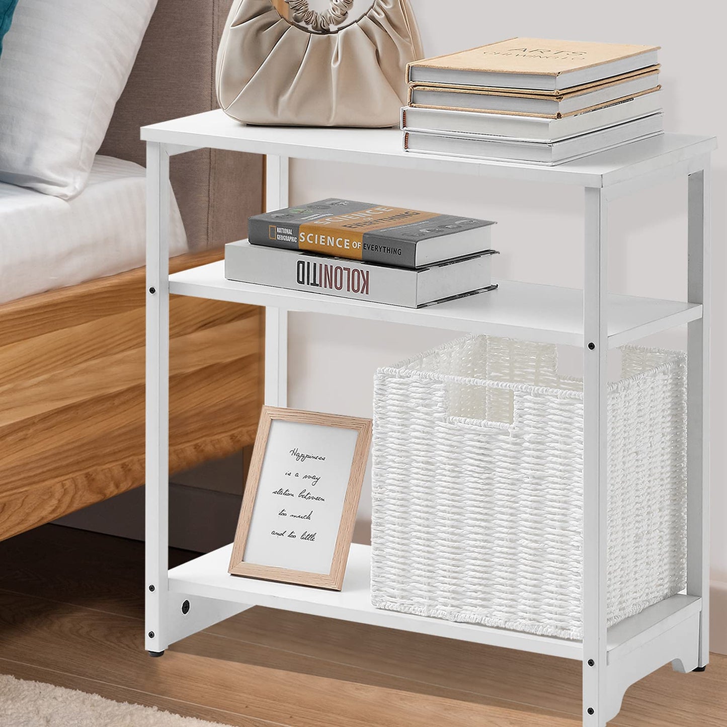 Vagusicc Wicker Storage Basket, Wicker Organizer Bins with Handles for Shelves Foldable Storage Cubes Storage Baskets for Gifts for Organization &