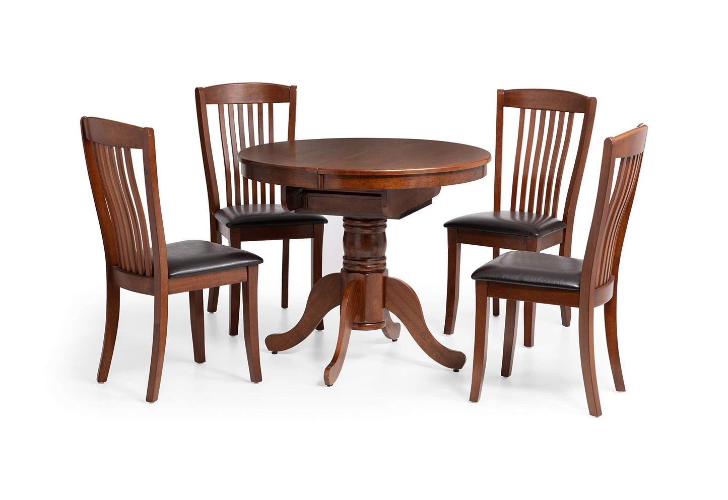 Julian Bowen Canterbury Extending Table, Mahogany - H77xW120xD90cm