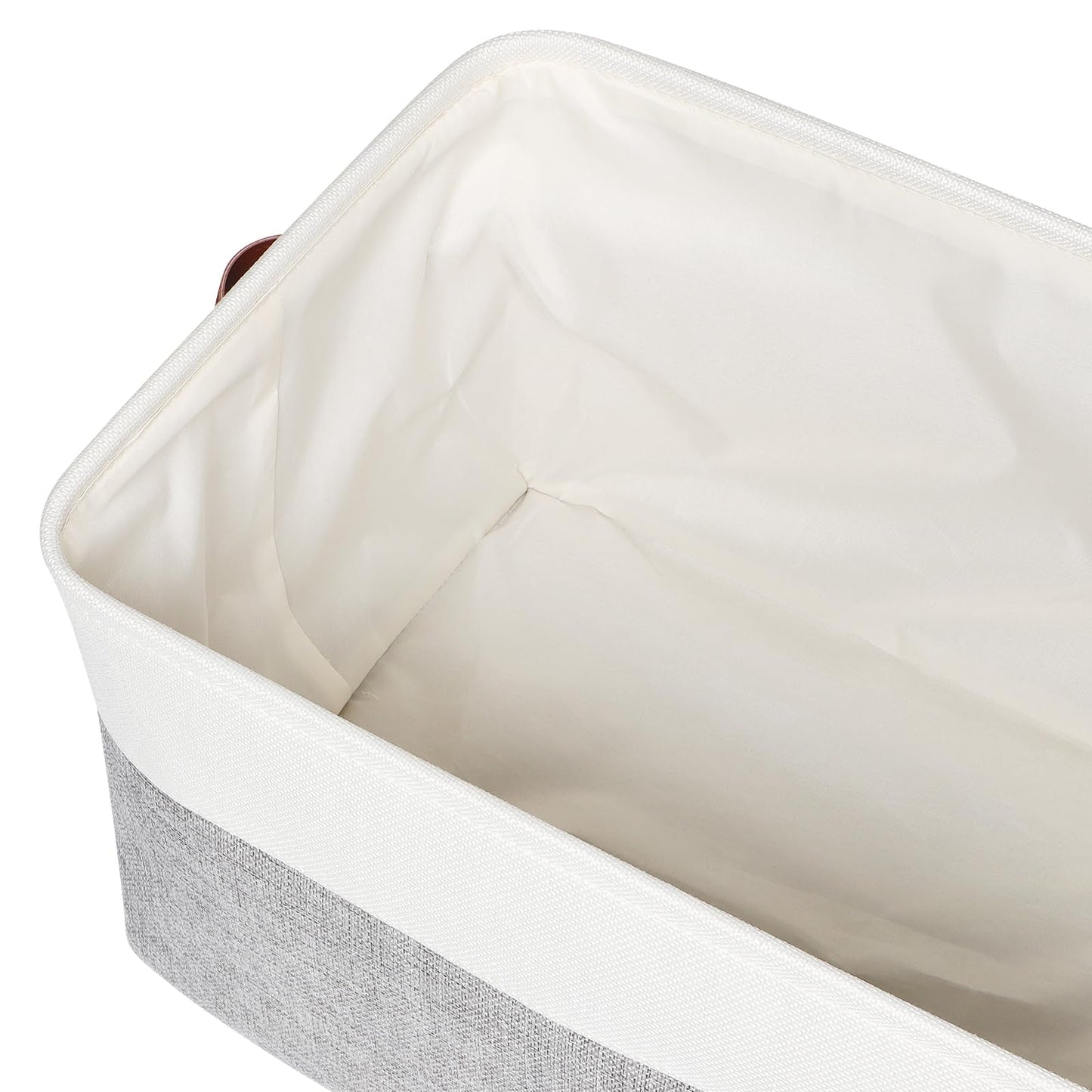 Syeeiex Large Storage Baskets for Shelves with Leather Handle