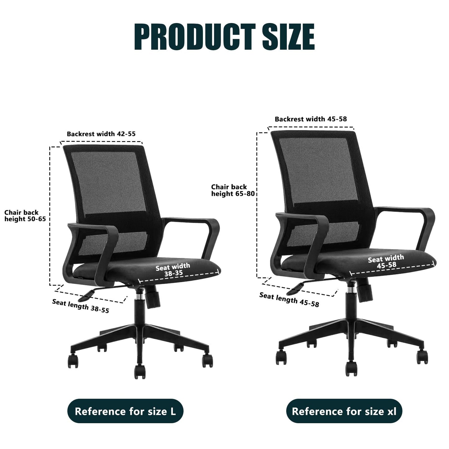 Set of 3 High Back Office Chair Cover, Stretch Polyester Velvet Computer Desk Chair Slipcover with 2 Armrest Covers