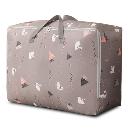 105L Large Storage Bag,Thicken Oxford Moving Bag Underbed Storage King Size with Zip Waterproof Moisture Proof for Clothes,Bedding,Pillows,Blankets
