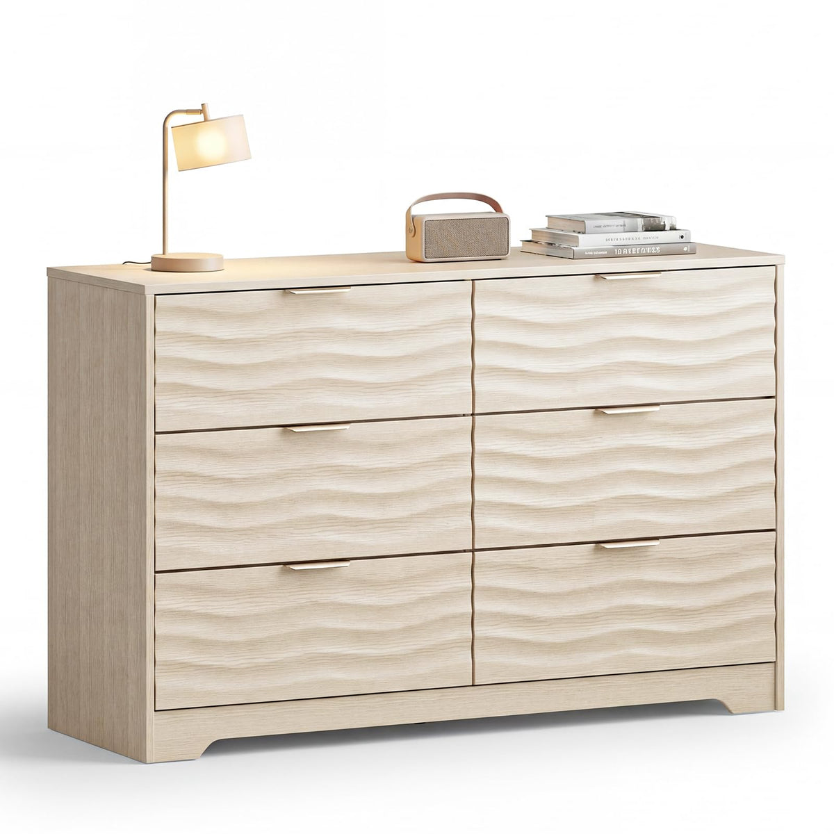 Chest of Drawers 6 Drawers Storage Drawers, Wooden Chest Cabinet with Spacious Clothes Storage, Bedroom Furniture Dresser