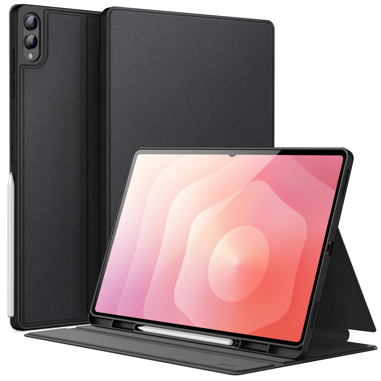 JETech Case for Samsung Galaxy Tab S11 Ultra with S Pen Holder, Slim Folio Stand Protective Tablet Cover, Multi-Angle Viewing, Auto Sleep/Wake (Black)