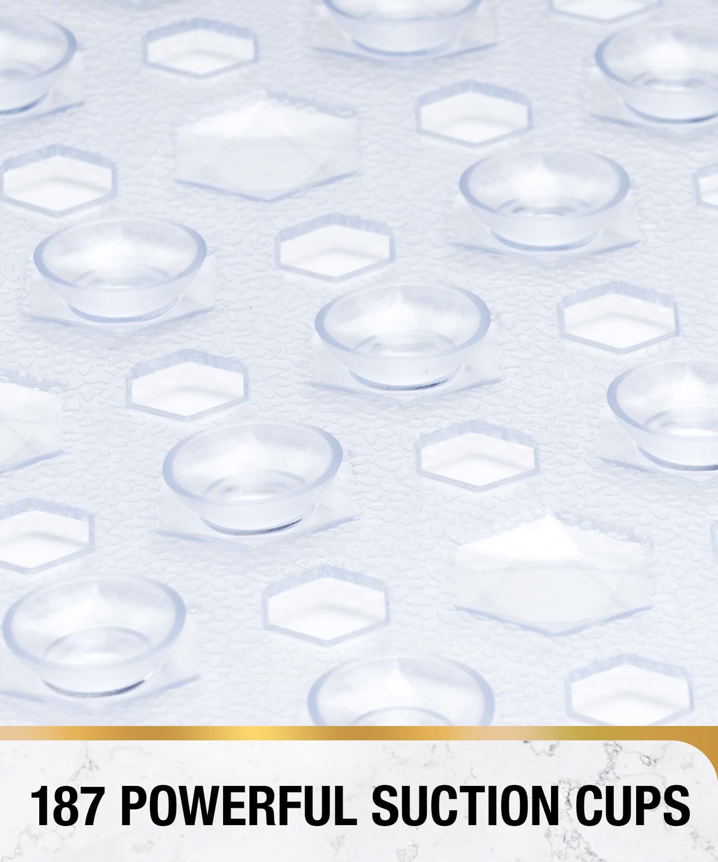 HITSLAM Bath Mat Non Slip Anti Mould, 89 x 40 cm Long Non Slip Shower Mat for Inside Shower
