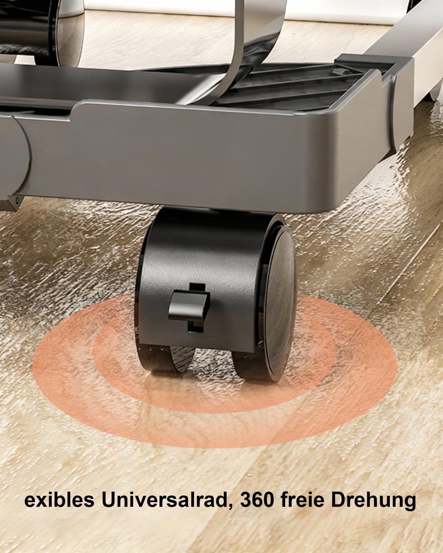 BOTEWO Mobile Aluminium PC Tower Stand - Adjustable Computer Trolley with Wheels, Supports Up to 60 Pounds