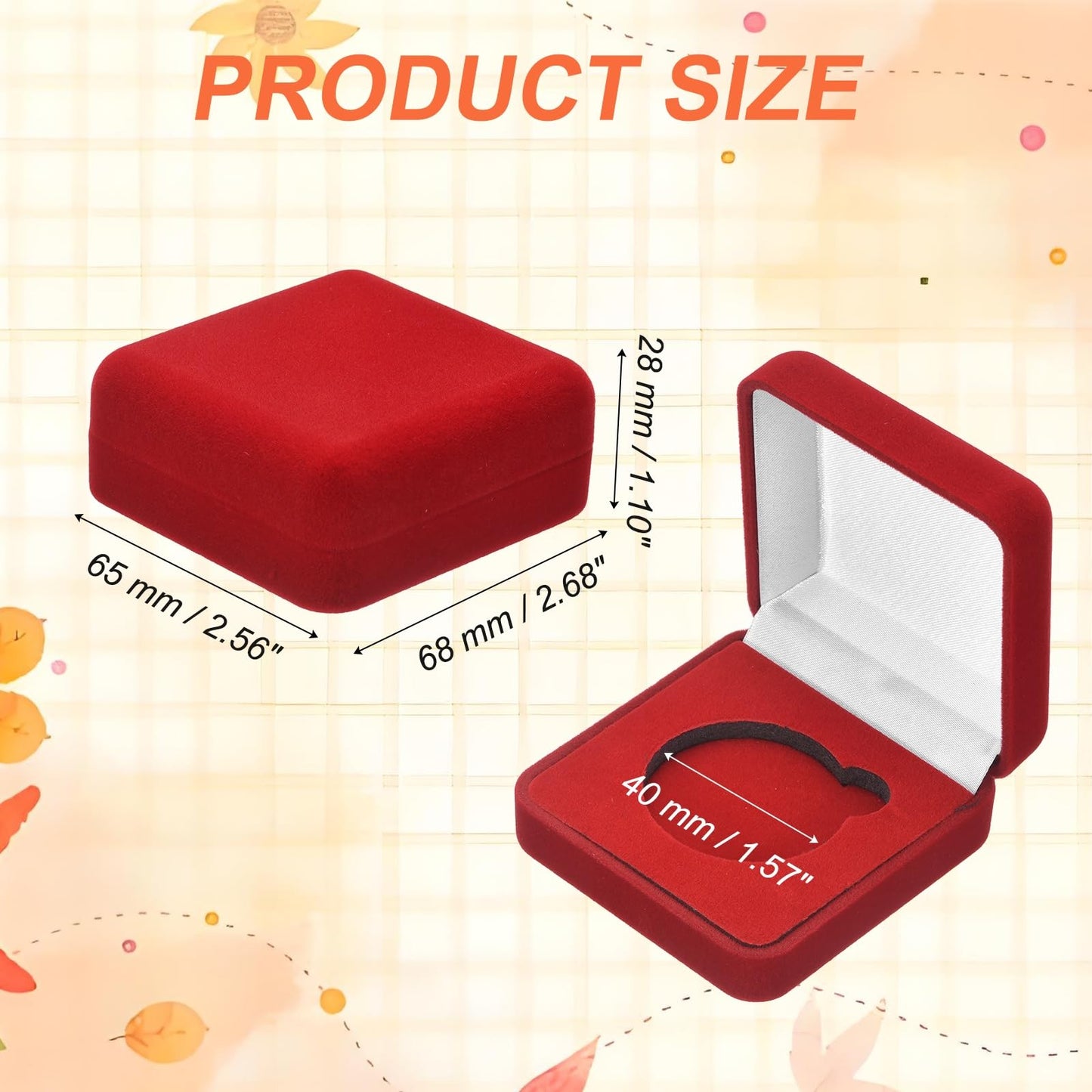 PATIKIL 2Pcs Velvet Challenge Coin Presentation Display Box, 40mm Coin Display Case Badge Gift Storage Protective Holder for Commemorative Medals