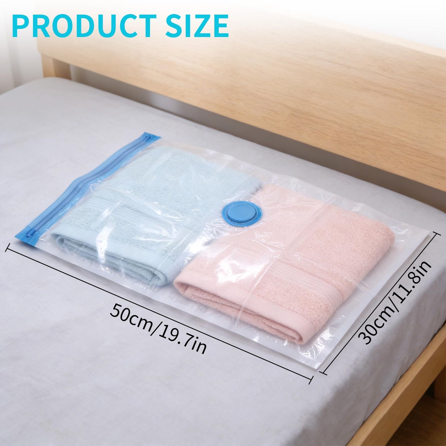 4 Pcs Space Saver Bags Vacuum Storage Bags Small Compression Zipper Storage Bags Vacuum Pack Bags for Clothes, Vacuum Bags for Clothes Travel Home