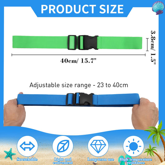 QOPAHI Adjustable Sun Lounger Straps with Buckle - Elastic Sunbed Towel Bands for Beach & Pool Chairs, Portable Towel Holders for Fix Beach Towels