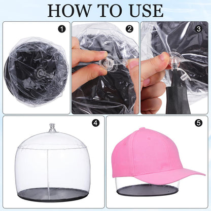 Cabilock 8 Pack Inflatable Hat Holder Display Stands for Baseball Caps and Round Hats Lightweight Portable Hat Support Organizers for Home and Shop