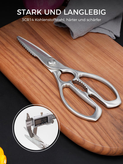 Simcoker Heavy Duty Kitchen Scissors, Cooking Scissors for Kitchen Use, Meat Scissors Kitchen, Sharp Kitchen Shears, Multipurpose Poultry Shears for