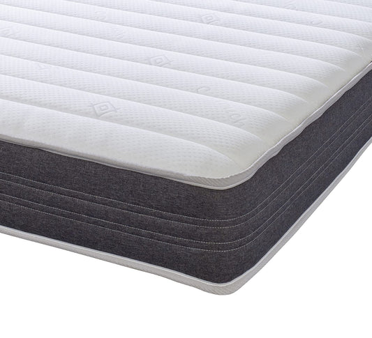 Extreme Comfort Sirocco Airflow Grey 18cms Deep Hybrid Spring & Memory Fibre Mattress, 2ft6 Small Single (2ft6 x 6ft3, 75cm x 190cm)