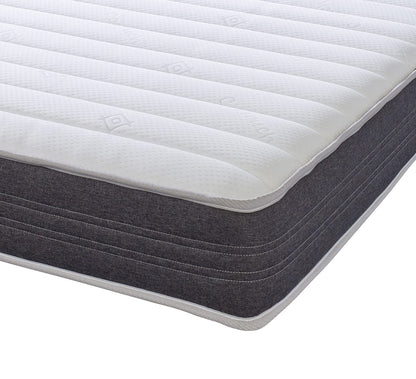 Extreme Comfort Sirocco Airflow Grey 18cms Deep Hybrid Spring & Memory Fibre Mattress, 4ft Small Double (4ft x 6ft3, 120cm x 190cm)