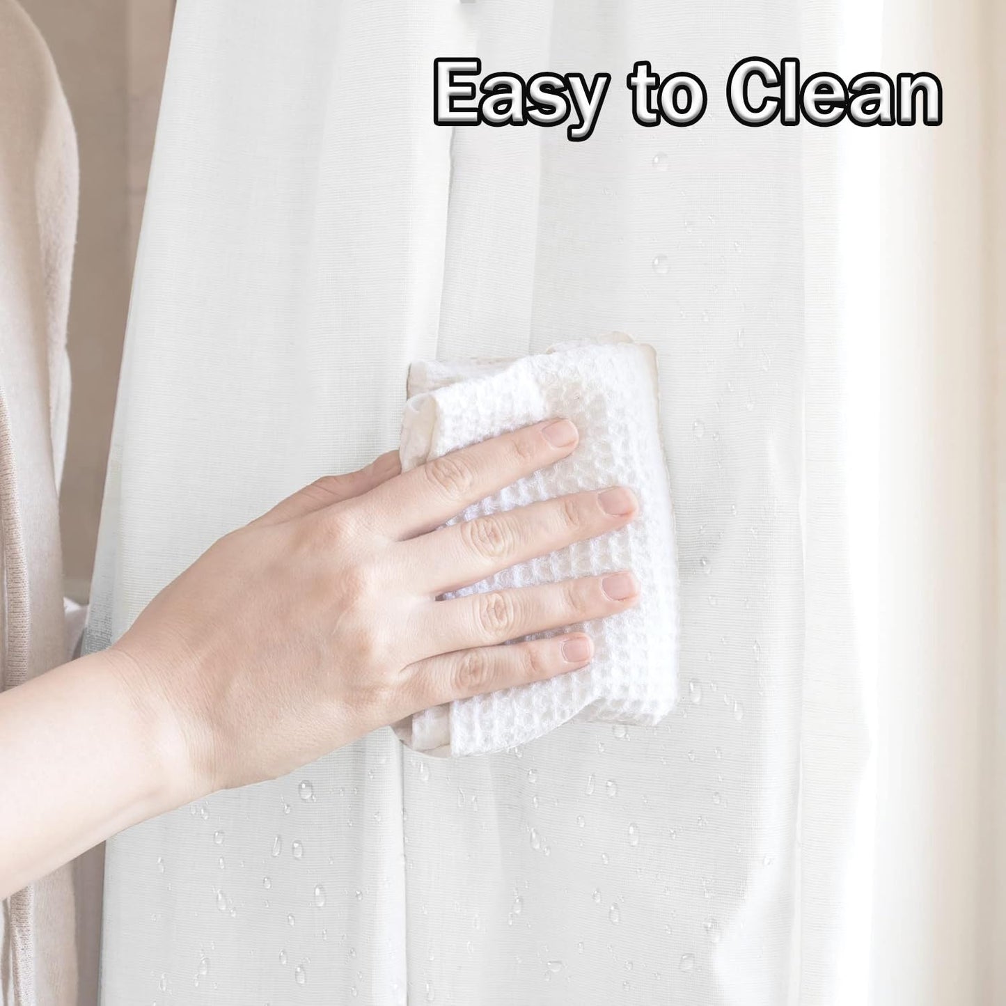 HUIBOHOU Shower Curtain, Mould Proof and Mildew Resistant Washable Bathroom Curtains, Shower Curtain for Bathroom, Bath Curtains with Hooks