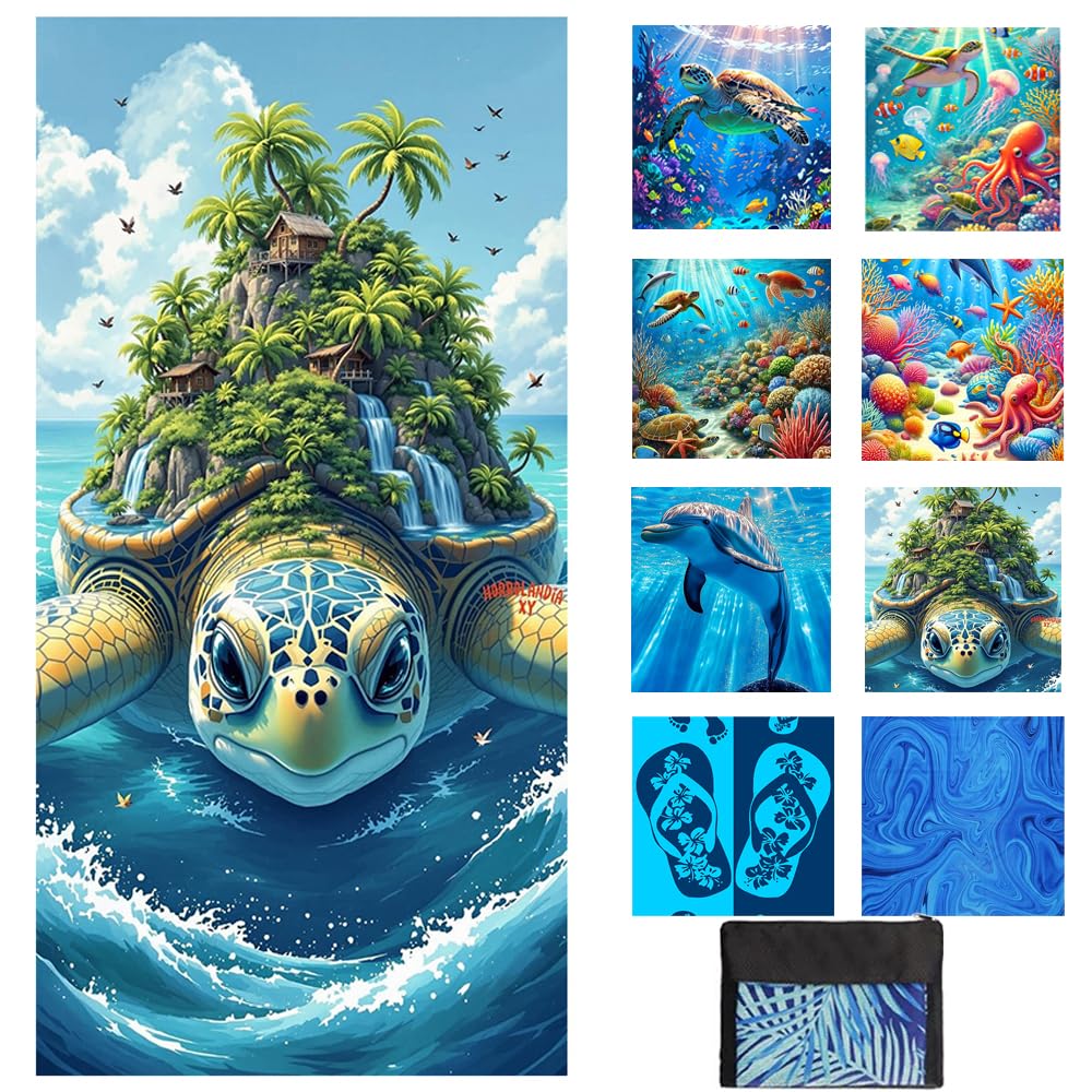 JAODFK Microfibre Beach Towel 71"X32" Quick Dry Lightweight Sand Free Extra Large Thin Towels Travel Essentials For Adults Womens Swim Bath
