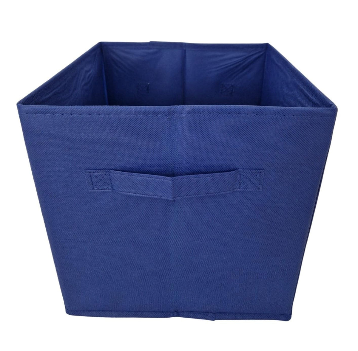 Aryllis Folding Storage Boxes, Navy, Pack of 4, Collapsible Fabric Storage Cubes - 27cm x 27cm