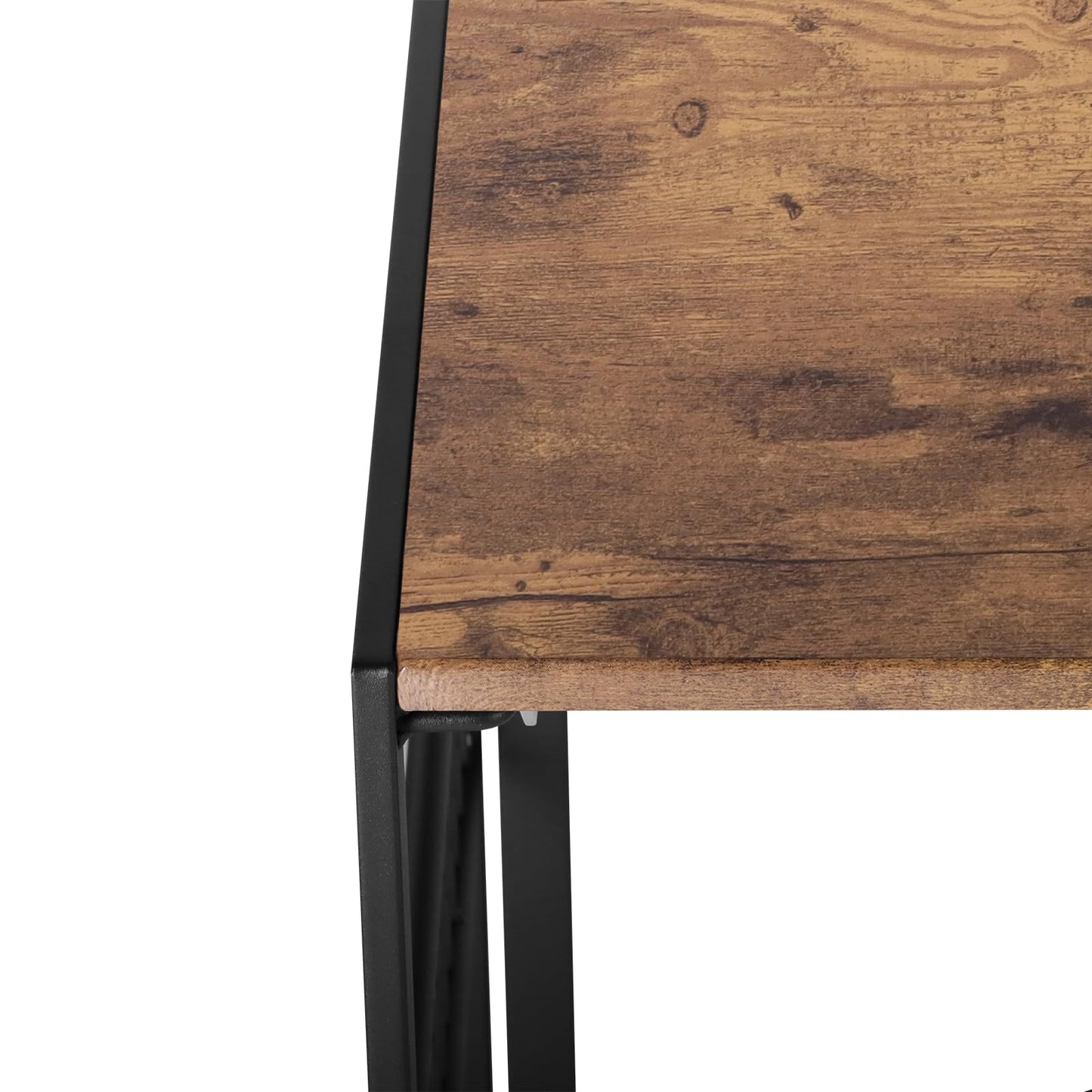 FurnitureR Folding Computer Desk 100x50cm, No-Screw Assembly Home Office Desk with Removable Tabletop