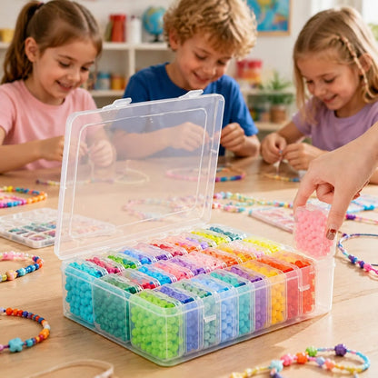 YYGMSS Plastic Storage Box with Lid for Small Parts Beads Craft Items Jewellery with Labels Compartments Container Organiser 30, 5.5 * 5.5 * 2cm