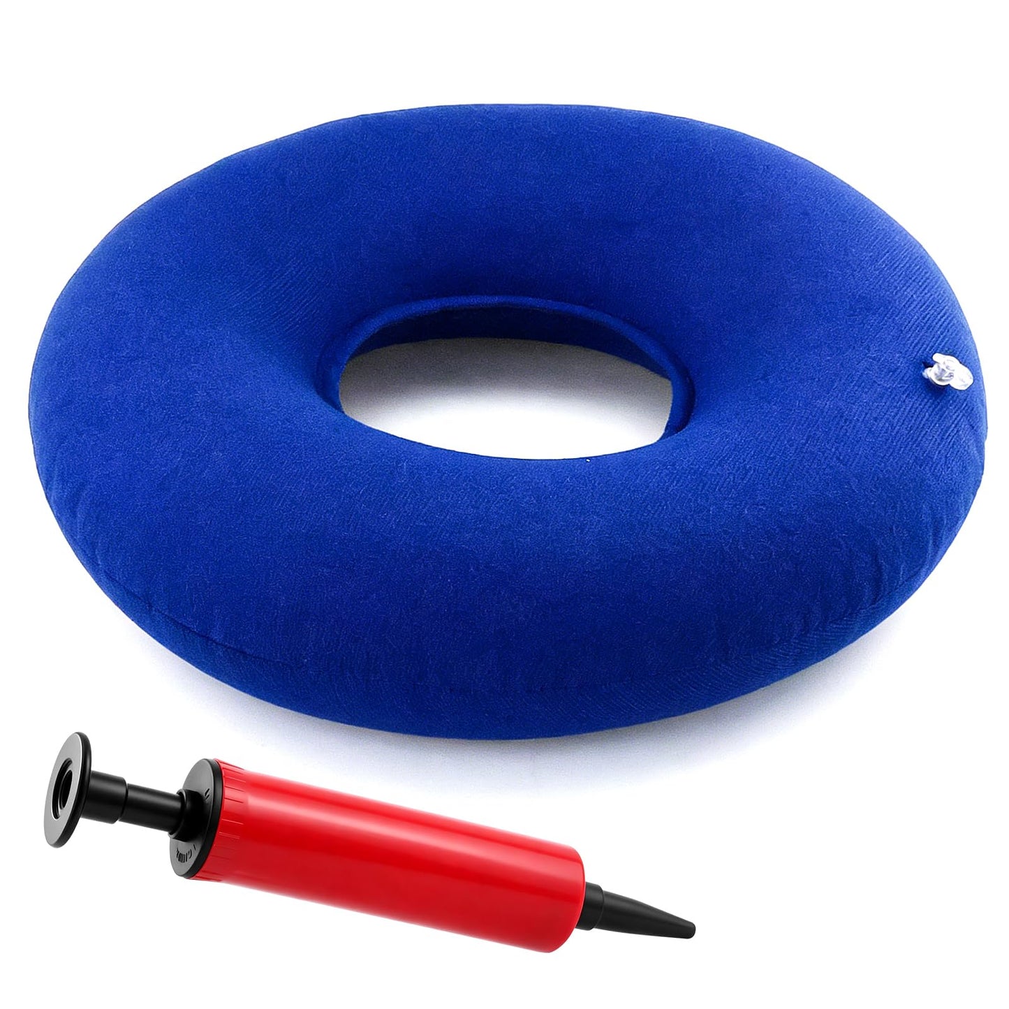 Inflatable Ring Seat Cushion, Comfortable Medical Hemorrhoid Pillow, Ergonomic Round Inflatable Seat Cushion with Inflator Donut Pillow for Car