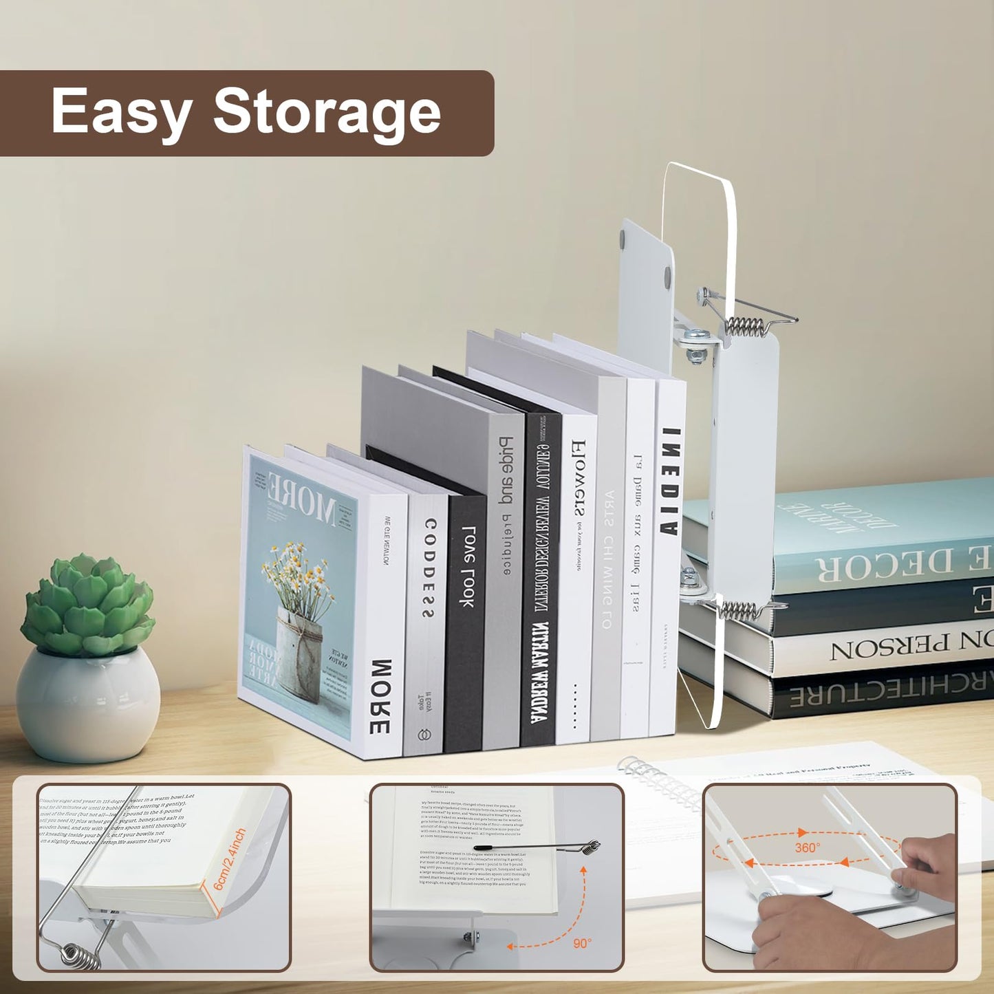 Foyucool Acrylic Book Stands for Reading