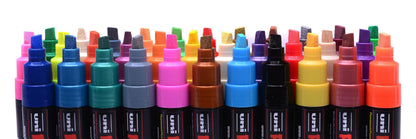 POSCA PC-8K Permanent Marker Paint Pens. Broad Chisel Tip for Art & Crafts. Multi Surface Use On Wood Metal Paper Canvas Cardboard Glass Fabric
