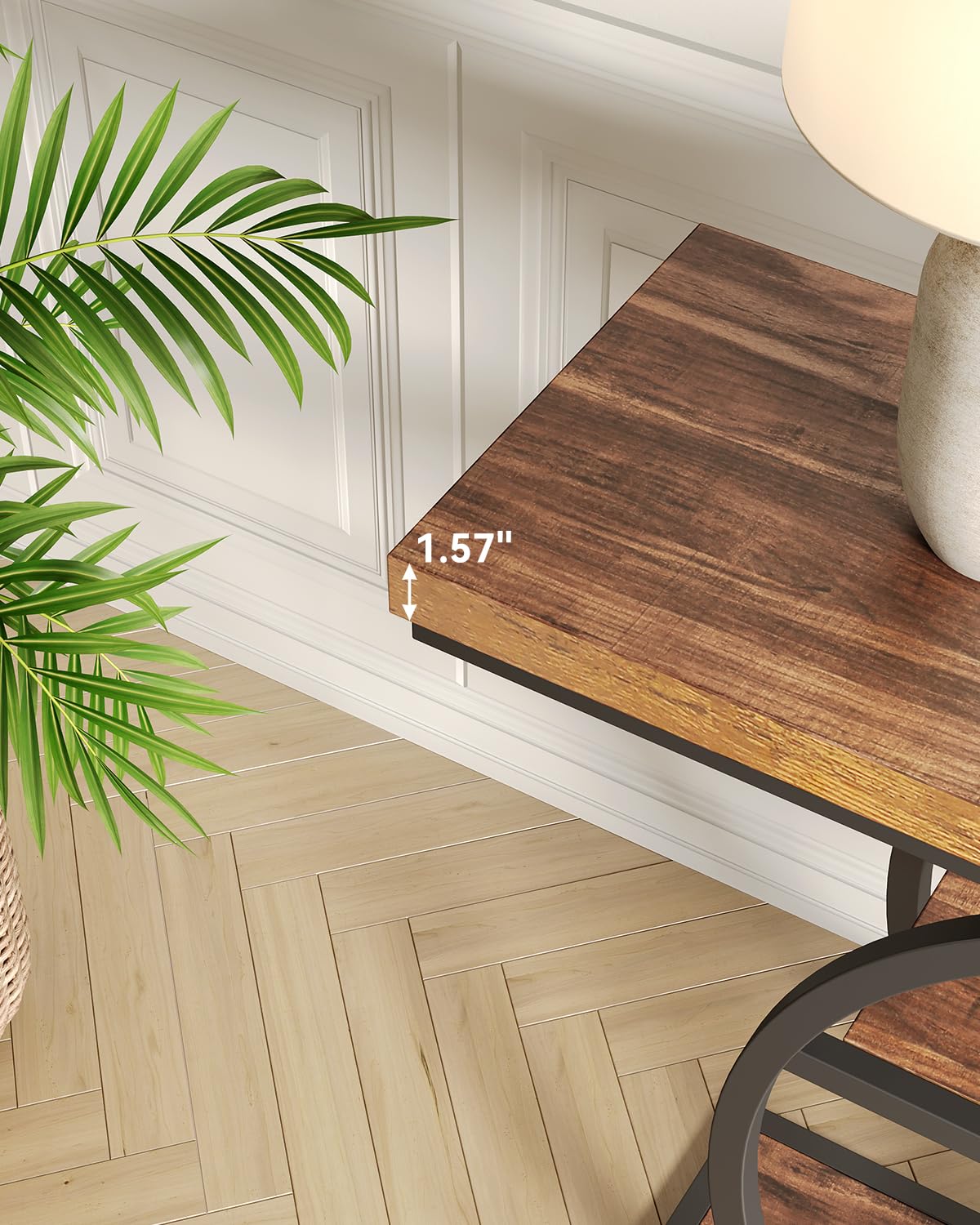 LITTLE TREE Console Table, 4-Tier Entryway Table, 41.3-Inch Industrial Sofa Table for Living Room, Foyer Hallway Table for Entrance