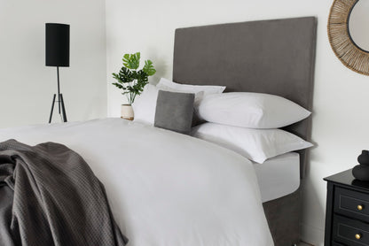 Belledorm Headboard Wrap - Transforms a drab looking Headboard - Luxury Faux Suede - 70cm Height Charcoal, Super King