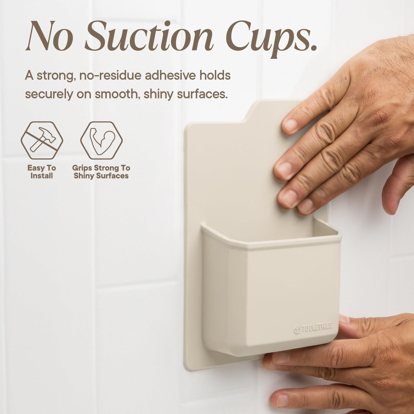 TOOLETRIES The James Organizer, Shower Storage Holder - Sand