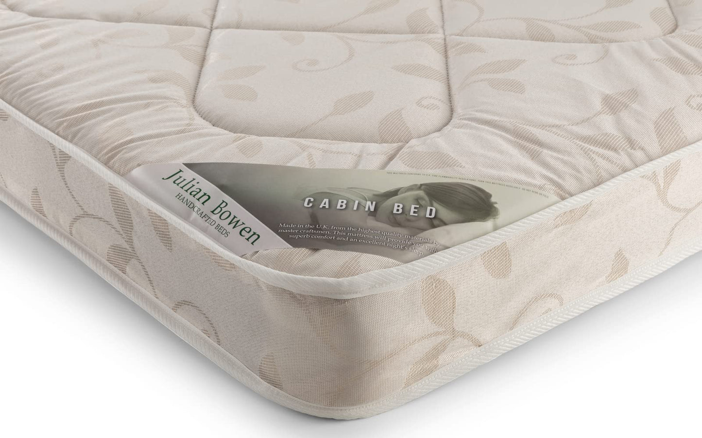 Julian Bowen Cabin Bed Mattress, Single - H15 x W90 x D190.5cm
