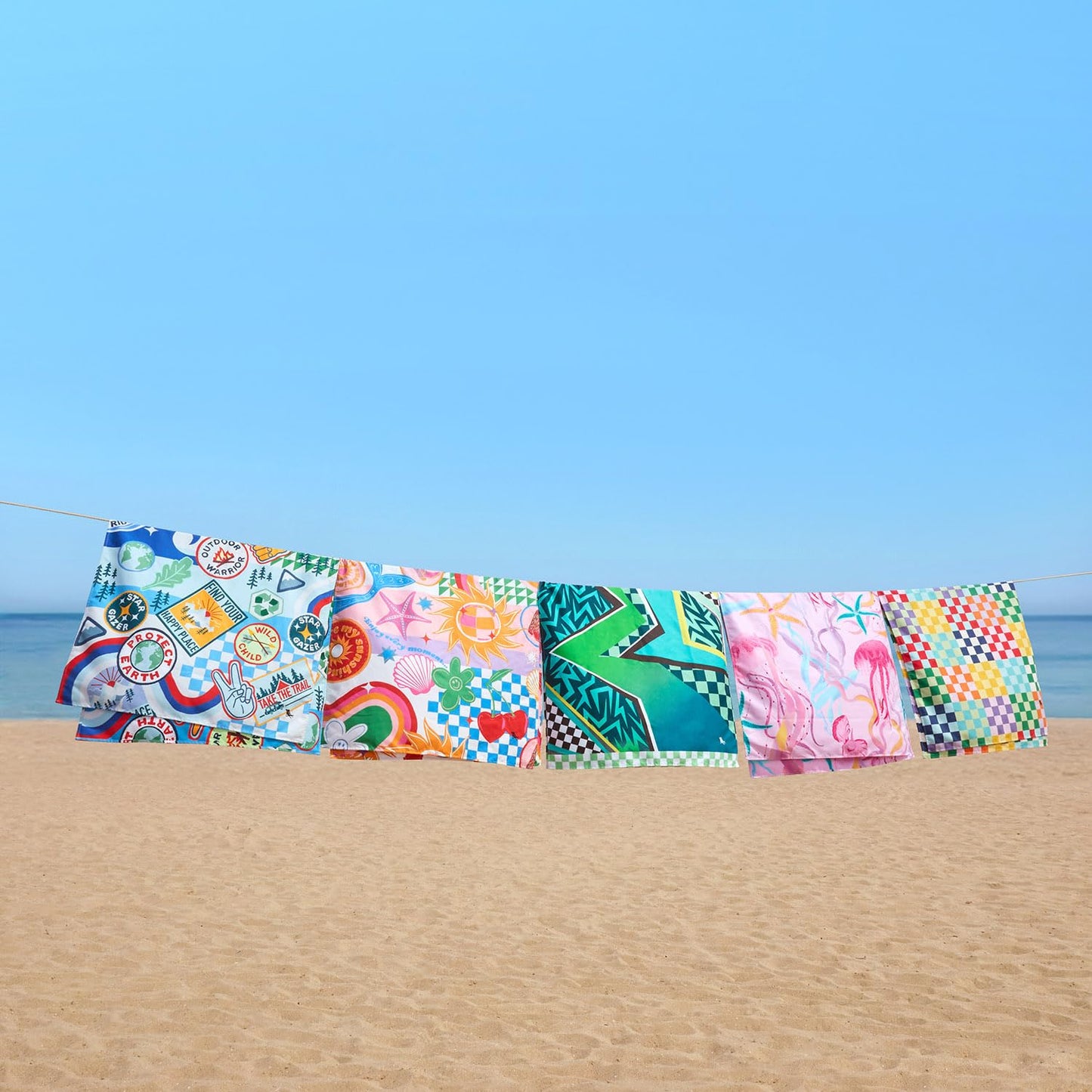 Dock & Bay Quick Dry Beach Towel - Check Me Out, Medium