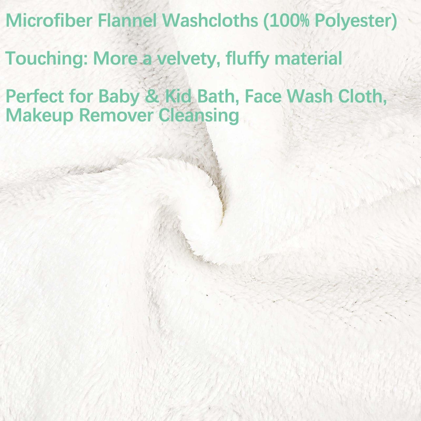 PHOGARY 6 Pack Microfiber Flannel Face Cloths Face Body Wash Cloth, Super Absorbent & Soft Facial Mitts, Reusable Makeup Remover Wash Gloves