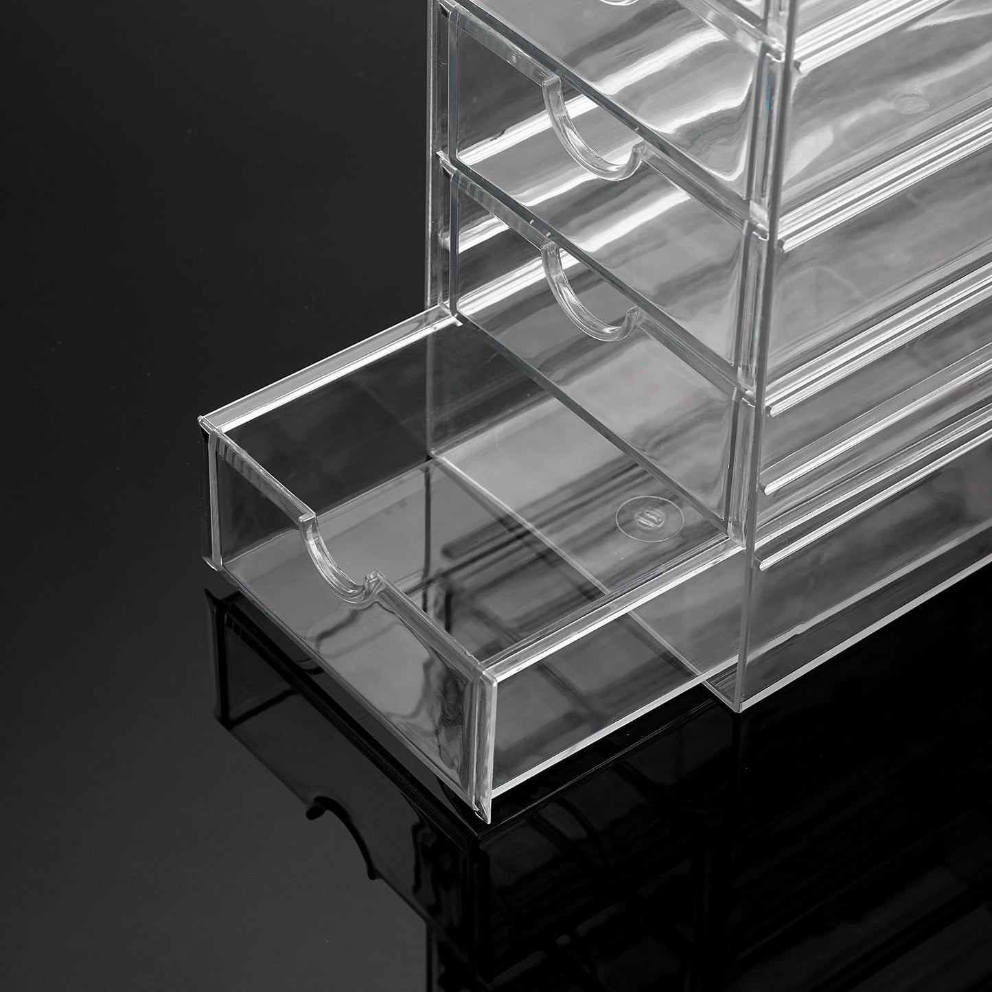 SUMTree Clear Hair Accessory Organizer Box with 6 Drawers, 25*17.5*10.4cm