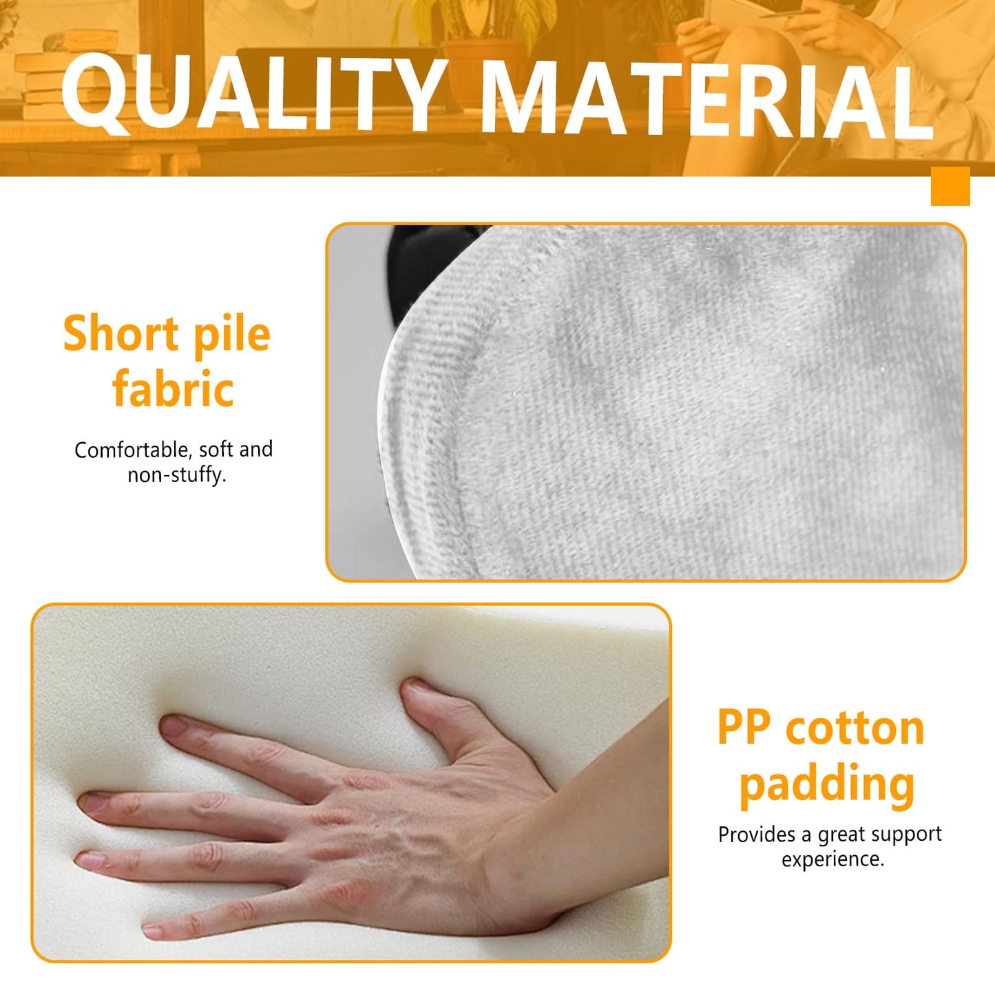 Fatiya Set of 2 Soft Memory Foam Office Chair Arm Covers,Wheelchair Armrest Pads for Elbow & Forearm Pressure Relief